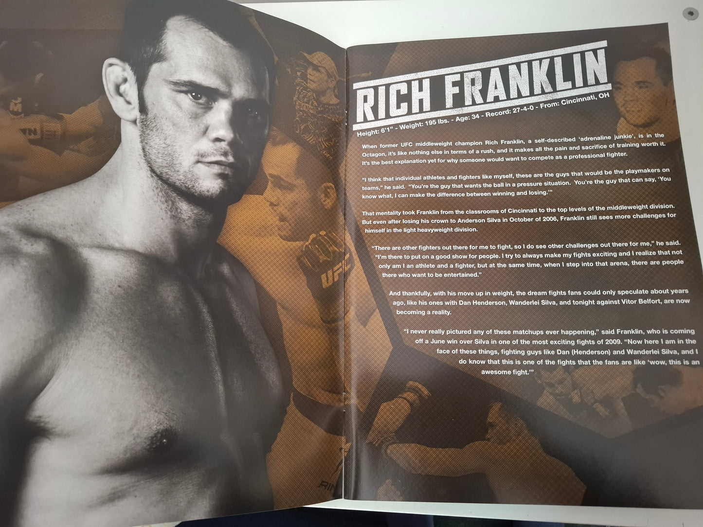 UFC 103 - Franklin Vs Belfort - Official Event Program (2009)