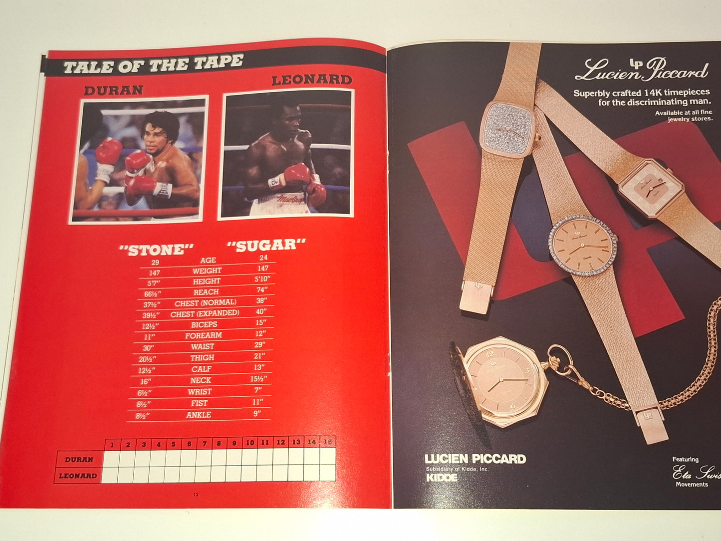 Roberto Duran Vs Sugar Ray Leonard 2 - Official Boxing Event Program (1980) [AUTOGRAPHED]