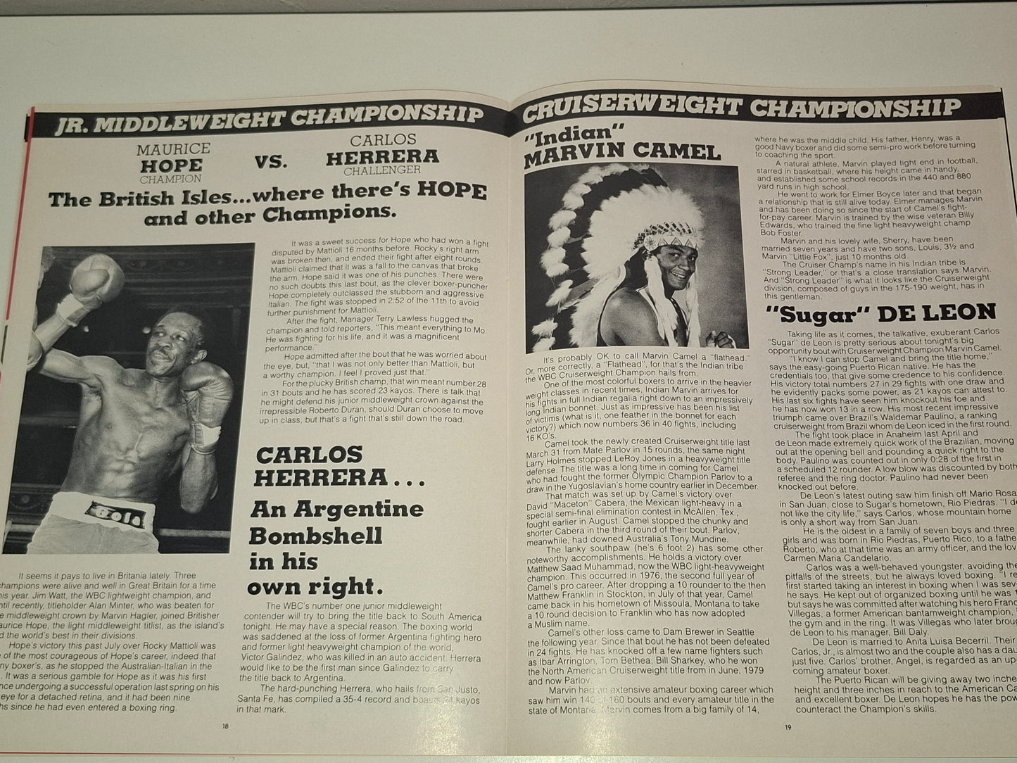 Roberto Duran Vs Sugar Ray Leonard 2 - Official Boxing Event Program (1980) [AUTOGRAPHED]