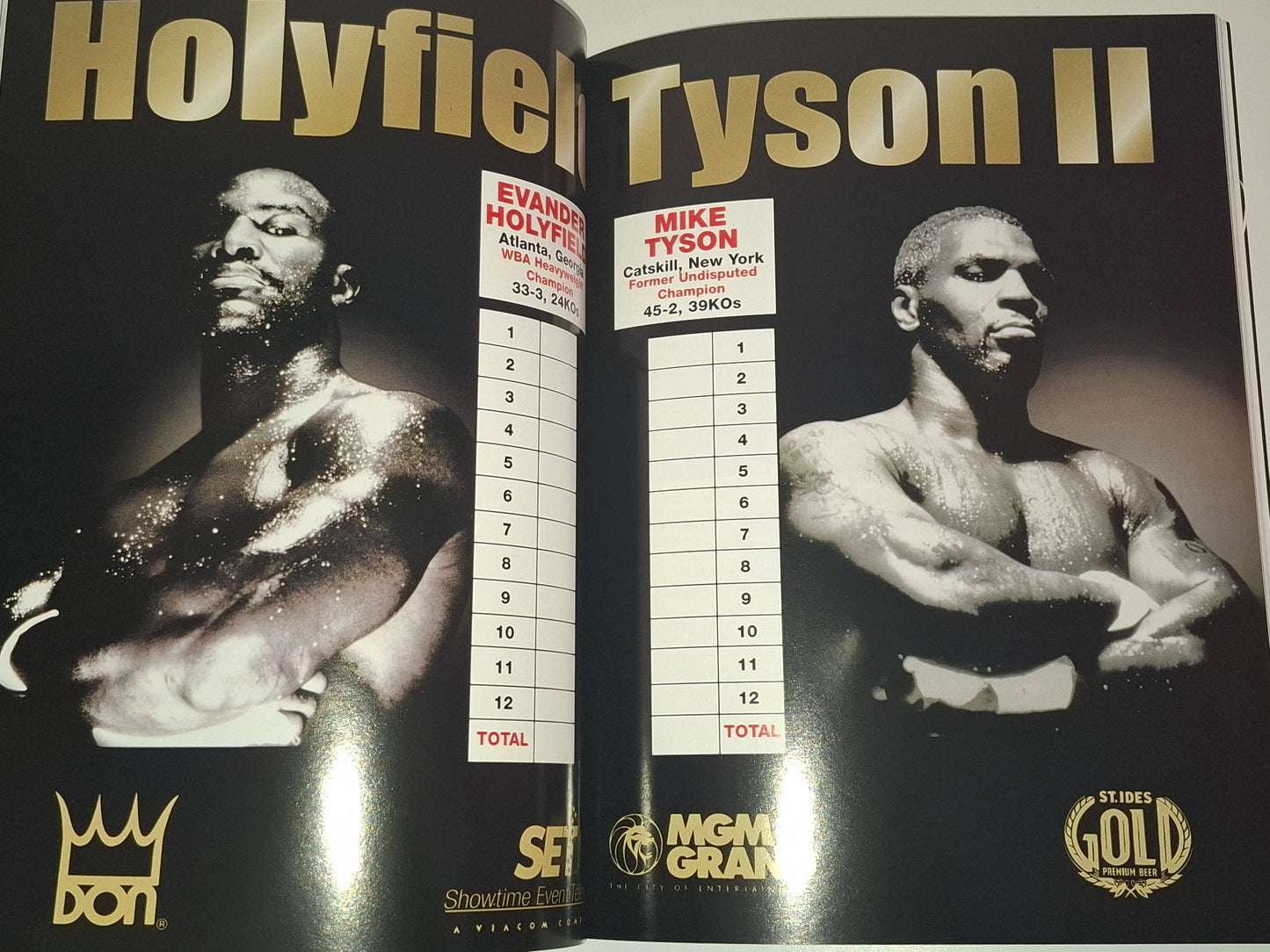 Mike Tyson Vs Evander Holyfield 2 - Official Boxing Event Program (1997)