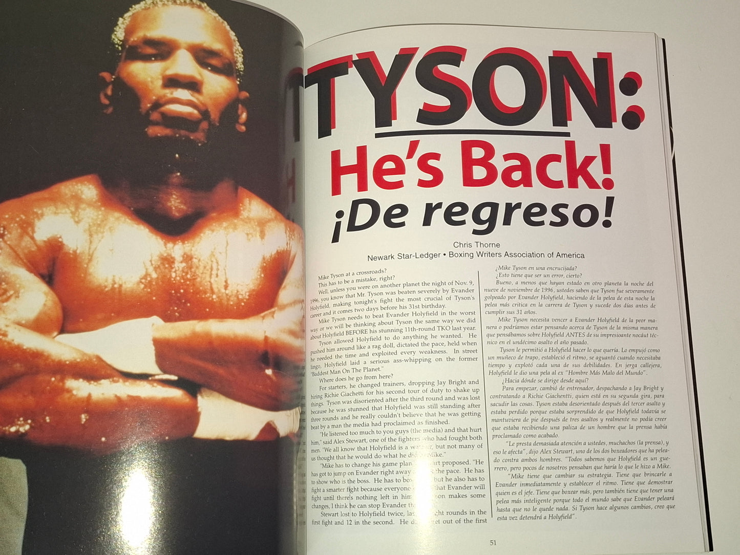 Mike Tyson Vs Evander Holyfield 2 - Official Boxing Event Program (1997)
