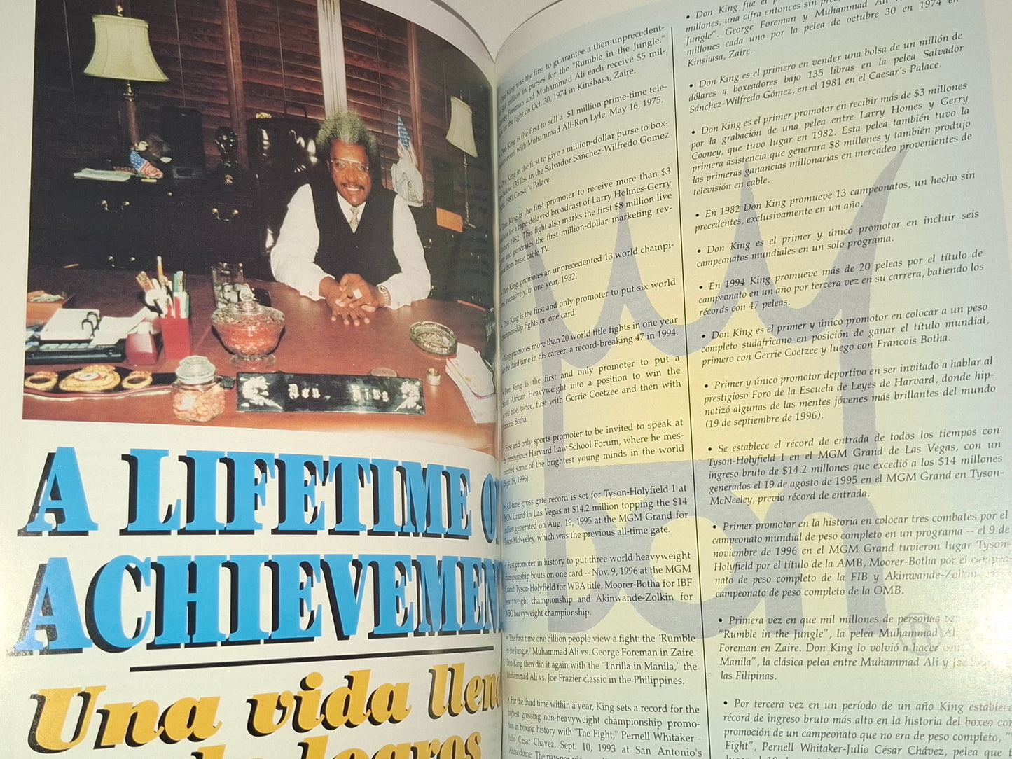 Mike Tyson Vs Evander Holyfield 2 - Official Boxing Event Program (1997)