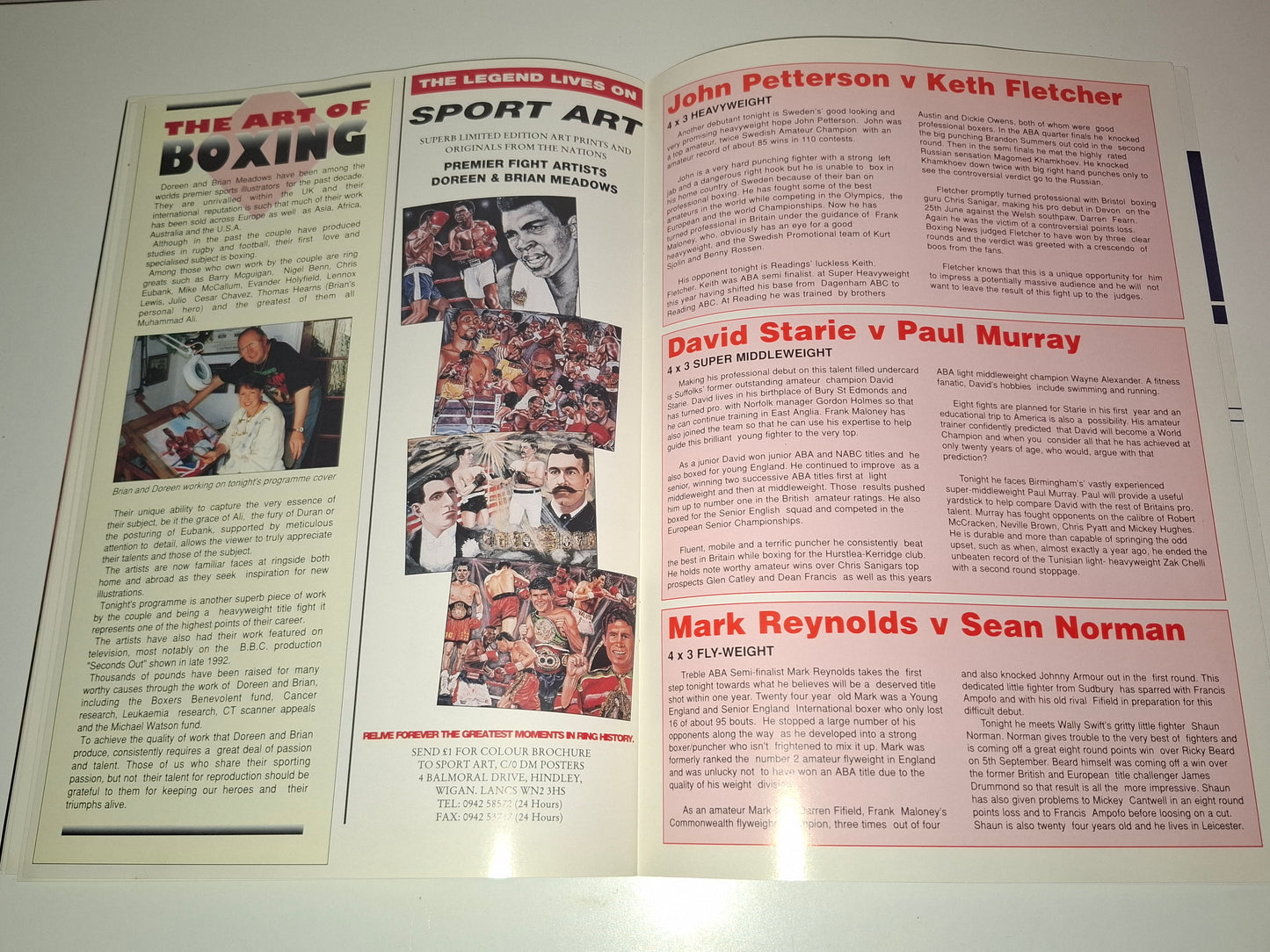 Lennox Lewis Vs Oliver McCall - Official Boxing Event Program (1994)