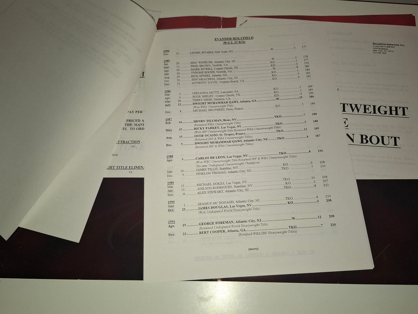 Evander Holyfield Vs James Toney - Official Boxing Event Press Kit / Media pack (2003)