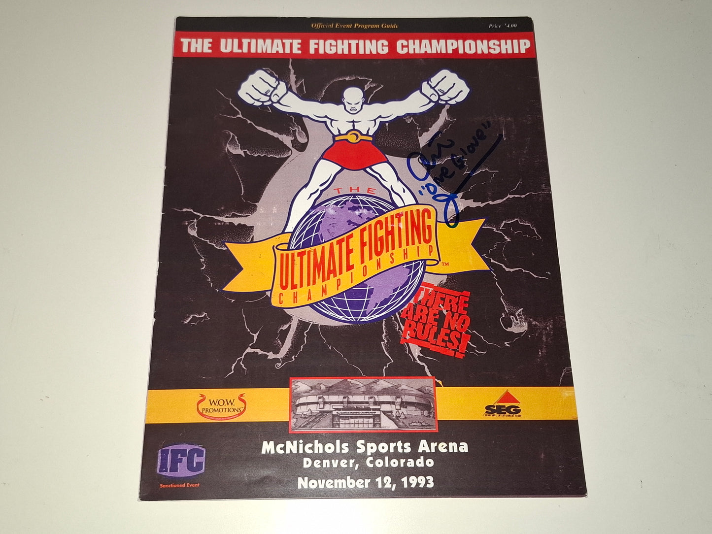 UFC 1: The Beginning - Replica Event Program (1993) [AUTOGRAPHED]