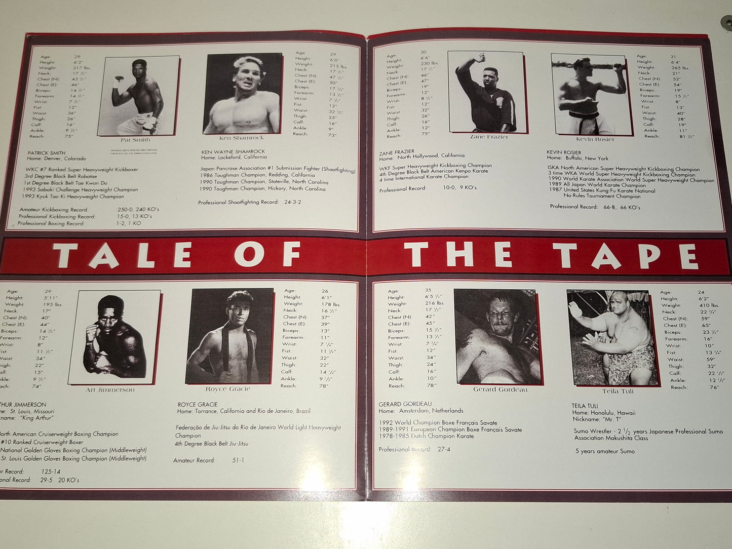 UFC 1: The Beginning - Replica Event Program (1993) [AUTOGRAPHED]