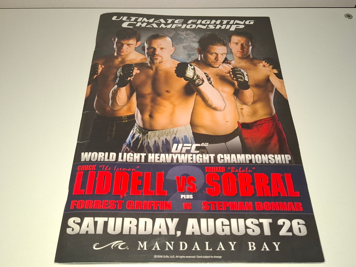 UFC 62 - Chuck Liddell Vs Babalu Sobral 2 - Official Event Program (2006)
