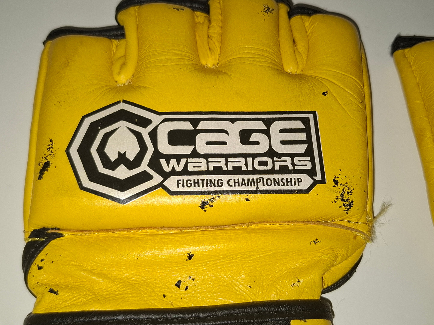 Cage Warriors Official MMA Gloves - V1 - Yellow - Size S - Ouano / Thowdown [SALE]