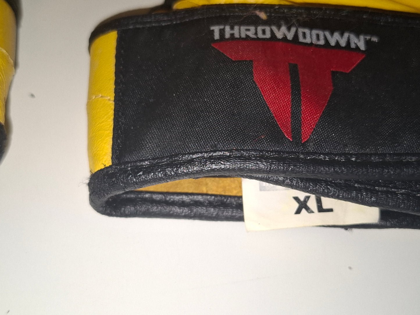 Cage Warriors Official MMA Gloves - V1 - Yellow - Size XL - Ouano / Thowdown [USED] [SALE]