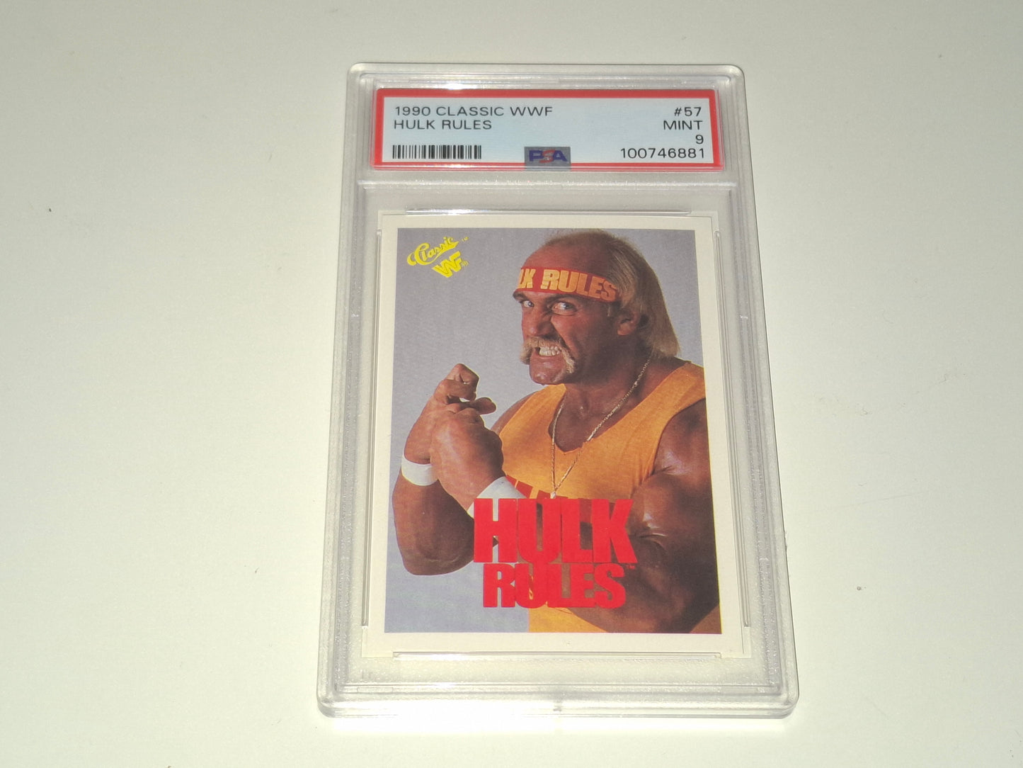 1990 Classic WWF Official Trading Card - Hulk Hogan #57 [PSA GRADED]