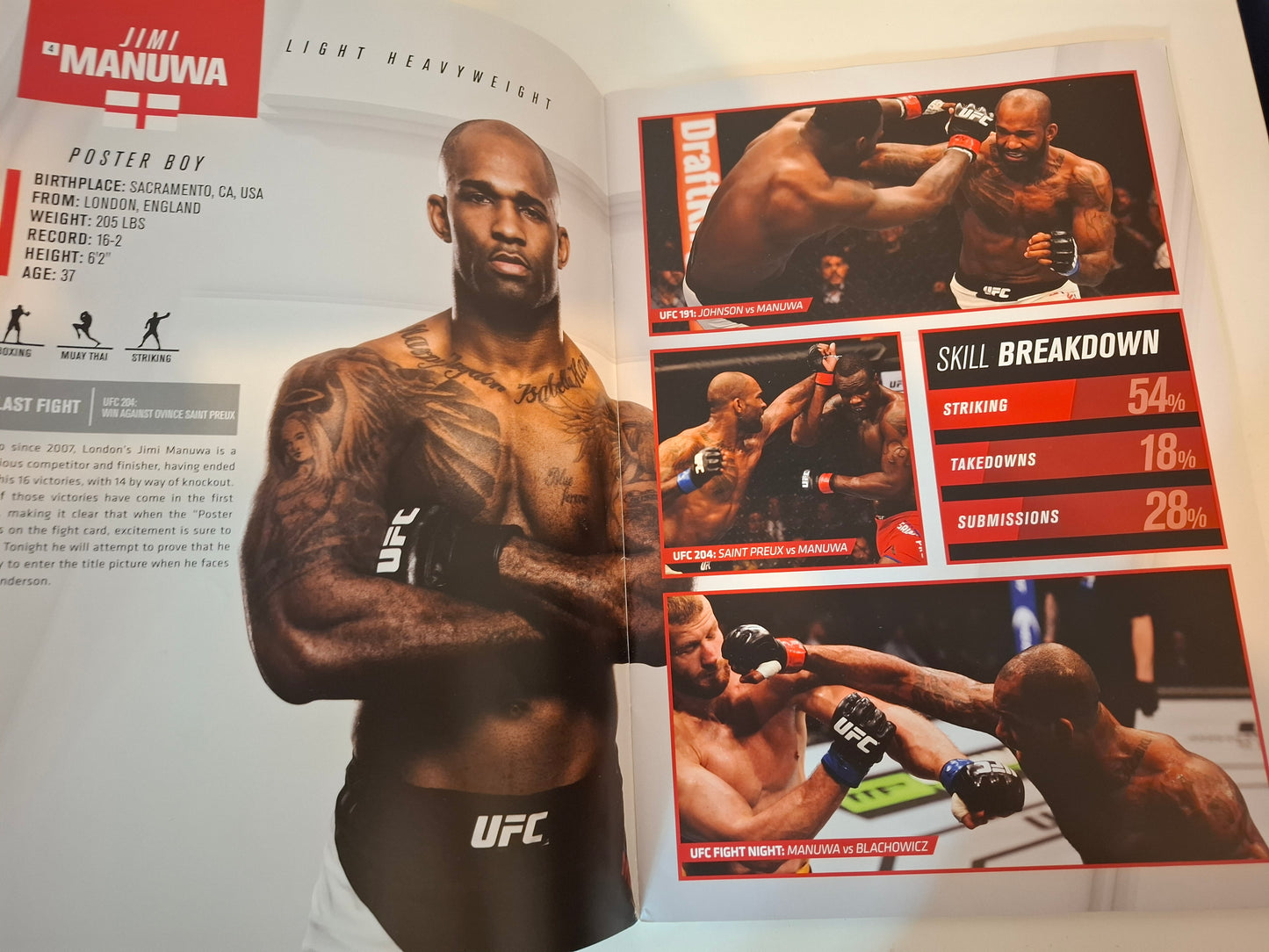 UFC Fight Night 107 (UK) - Manuwa Vs Anderson - Official Event Program (2017)