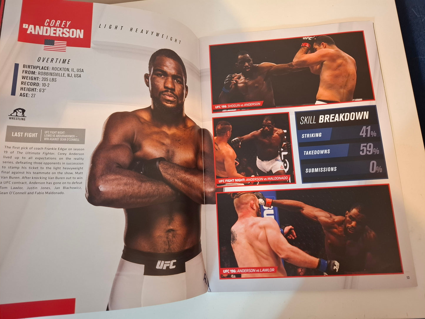 UFC Fight Night 107 (UK) - Manuwa Vs Anderson - Official Event Program (2017)