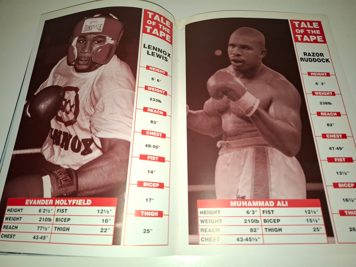 Lennox Lewis Vs Razor Ruddock - Official Boxing Event Program (1994)