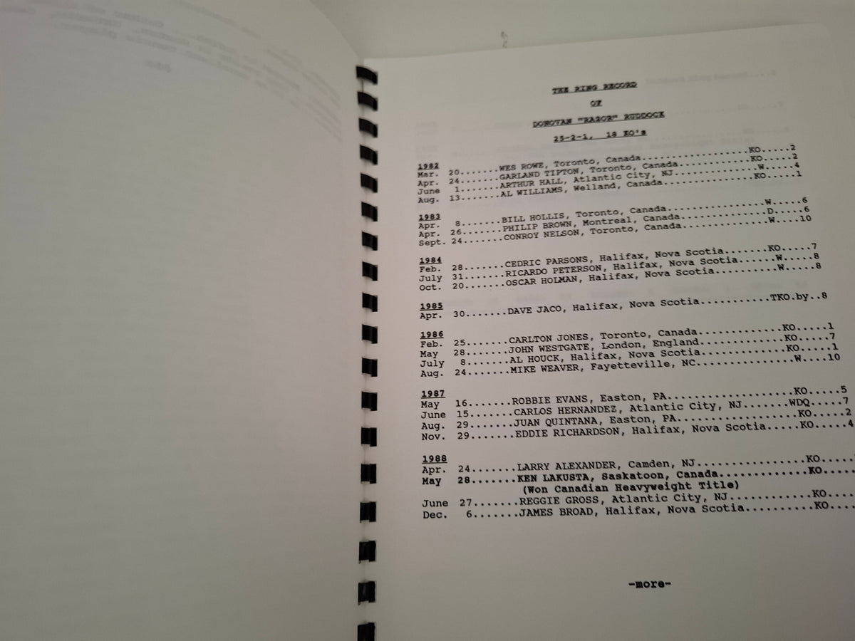 Mike Tyson Vs Razor Ruddock 2 - Official Boxing Event Press Kit / Media pack (1991)