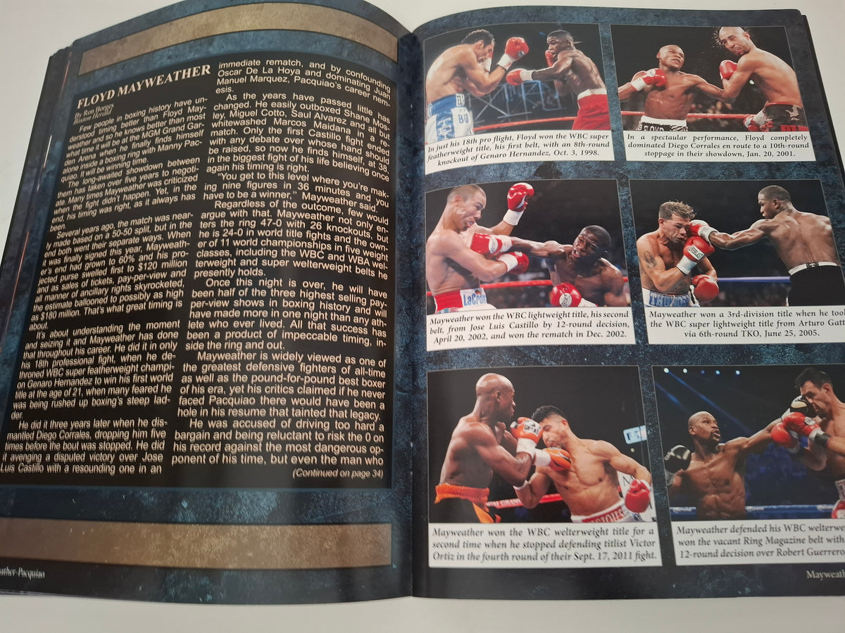 Floyd Mayweather Vs Manny Pacquiao - Official Boxing Event Program (2015)