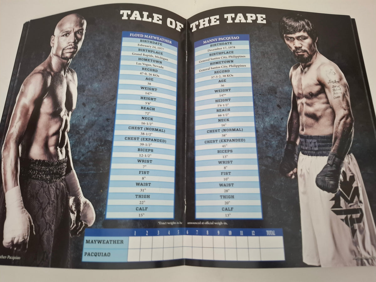 Floyd Mayweather Vs Manny Pacquiao - Official Boxing Event Program (2015)