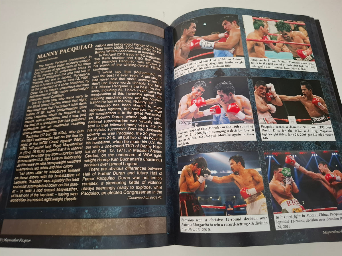 Floyd Mayweather Vs Manny Pacquiao - Official Boxing Event Program (2015)