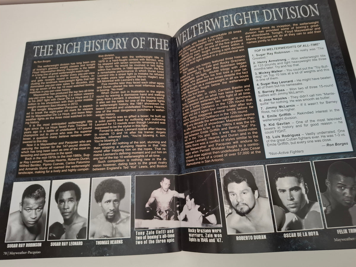 Floyd Mayweather Vs Manny Pacquiao - Official Boxing Event Program (2015)