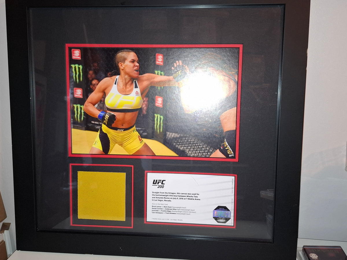 UFC 200 Framed Limited Edition Used Octagon Canvas Ring Mat Piece & Photo Plaque