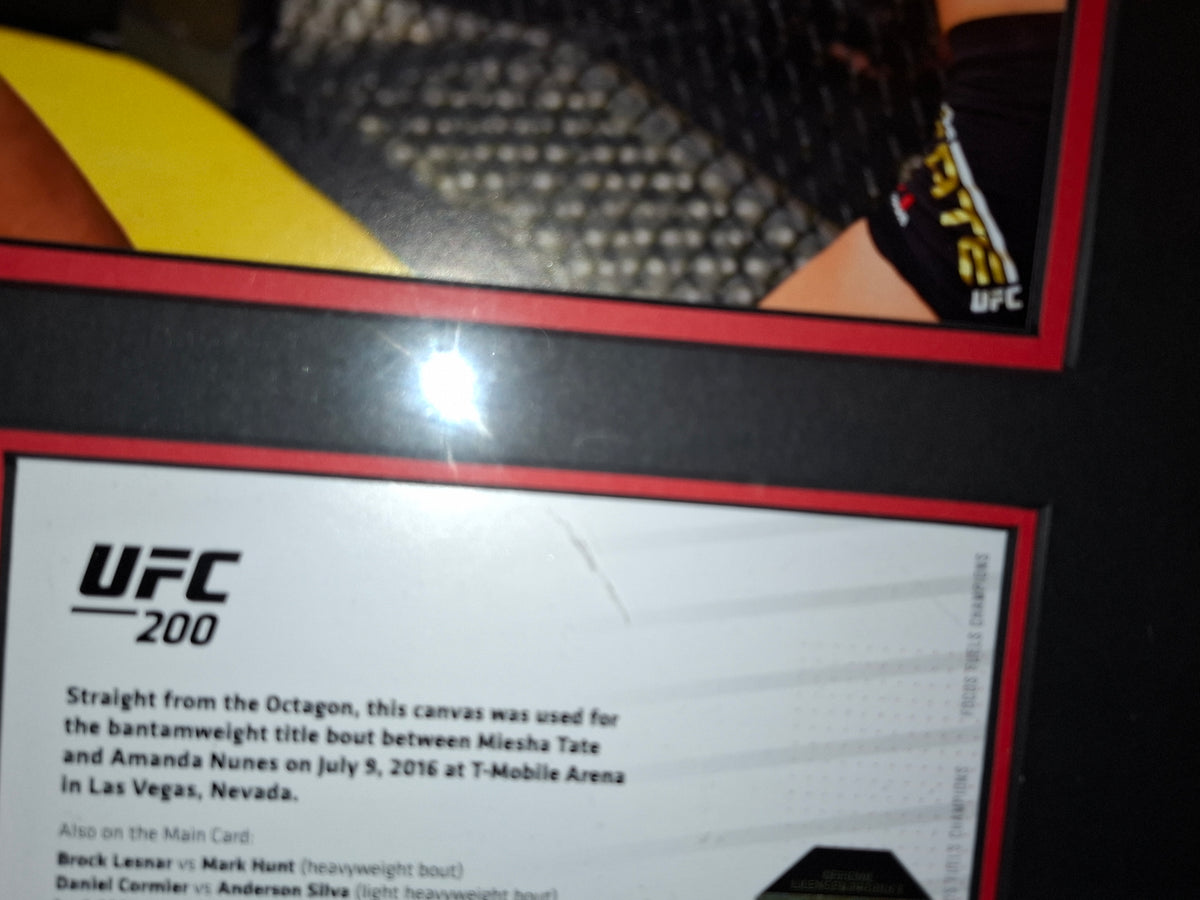 UFC 200 Framed Limited Edition Used Octagon Canvas Ring Mat Piece & Photo Plaque